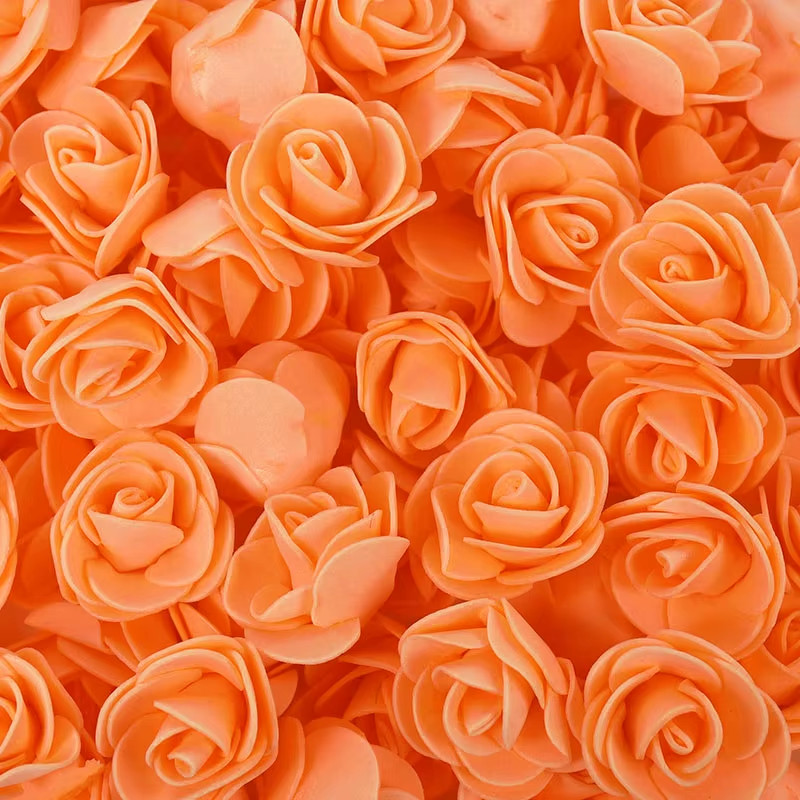 50/100/200Pcs 3.5Cm PE Foam Rose Head Artificial Flower for Wedding Birthday Par