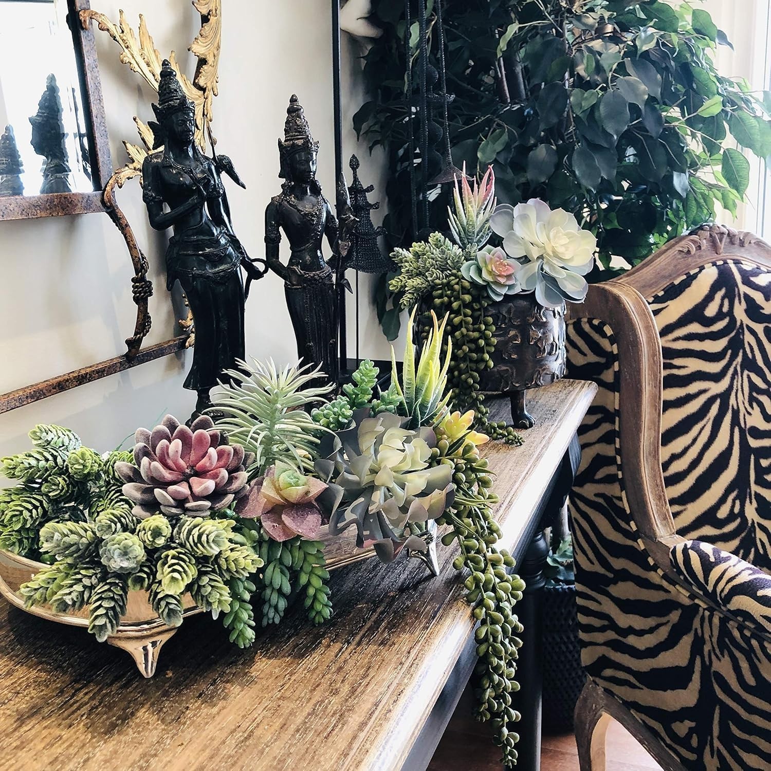 Realistic Textured Fake Succulent Bulk