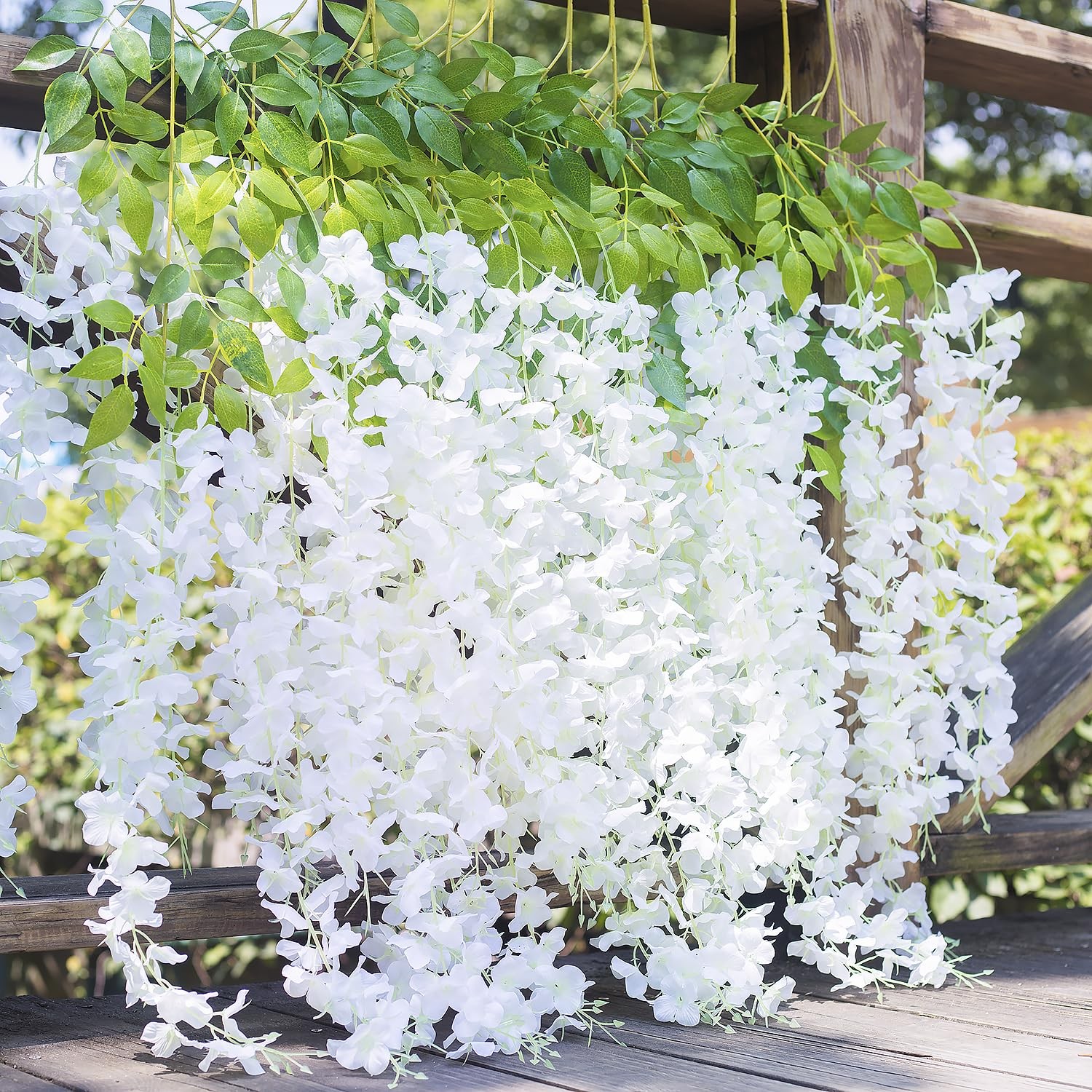(36 Branches 12 Pack /45 inch /3.7ft Wisteria Hanging Artificial Flowers Fake…