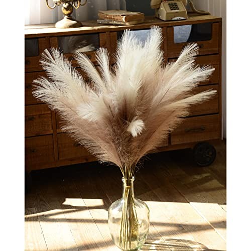 Faux Pampas Grass, 9 PCS 37”/3.1FT Tall Fluffy Fake Pompas Floral, Large Mixed