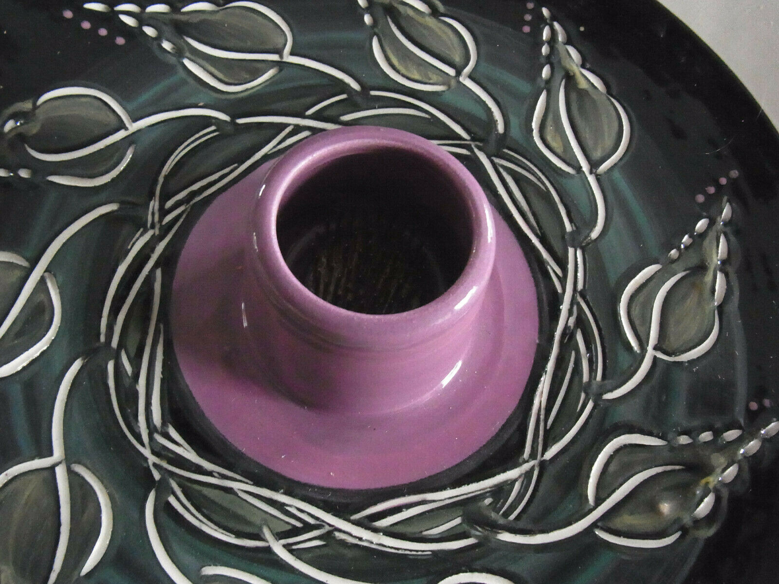 NEW Ikebana Ware Square Server Platter with Flower Vase Center