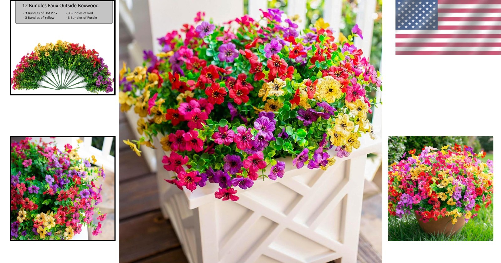 Stunning 12 Bundles of Colorful Faux Daisies: Ideal Outdoor Decor Essentials