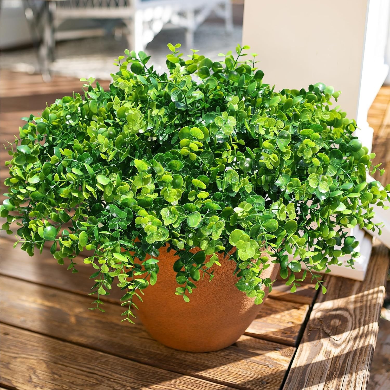 12 Bundles Artificial Plants Outdoor Faux Plants Boston Fern Summer Decor Fake