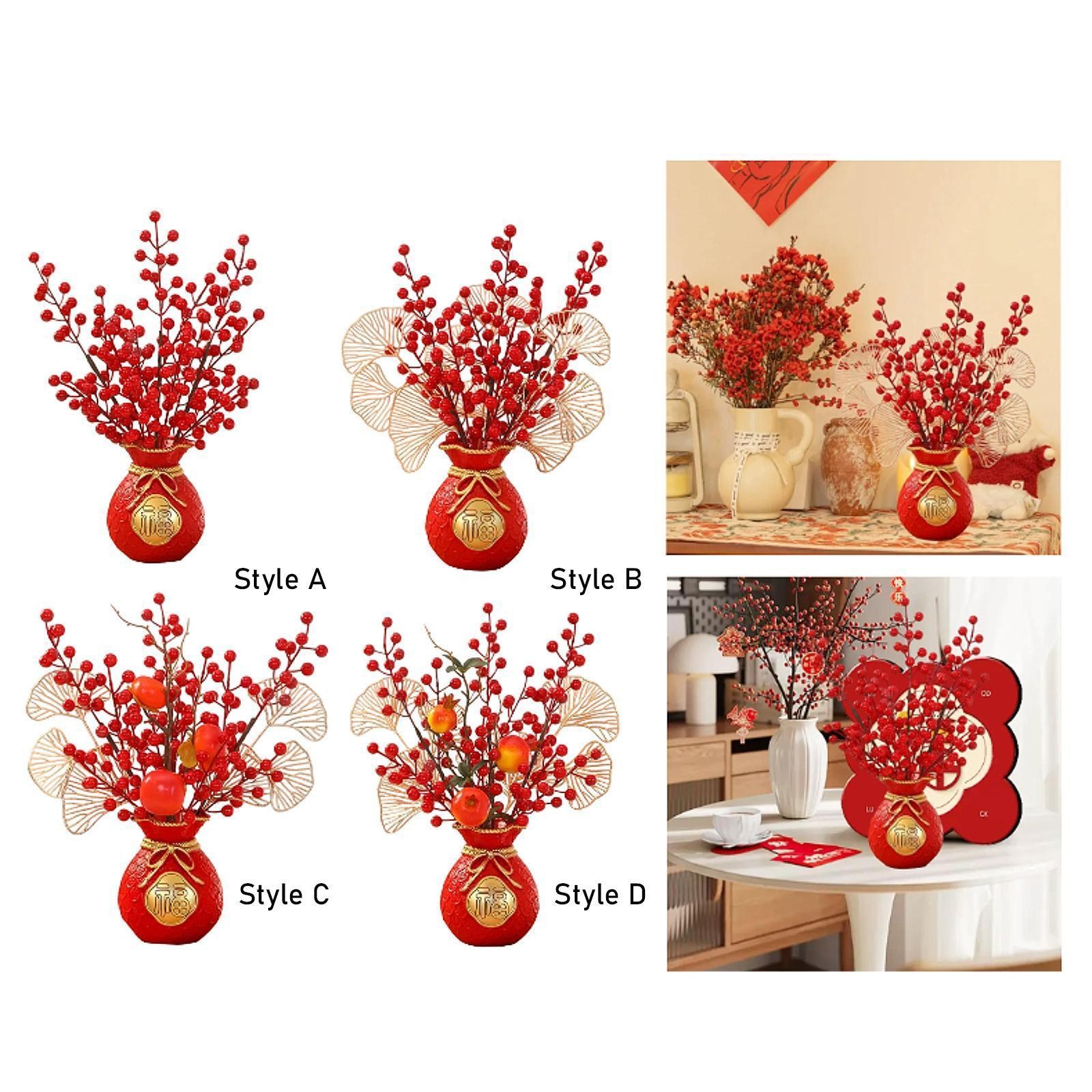 Chinese Lunar New Year Decoration Tabletop Ornament for Office Desk Birthday