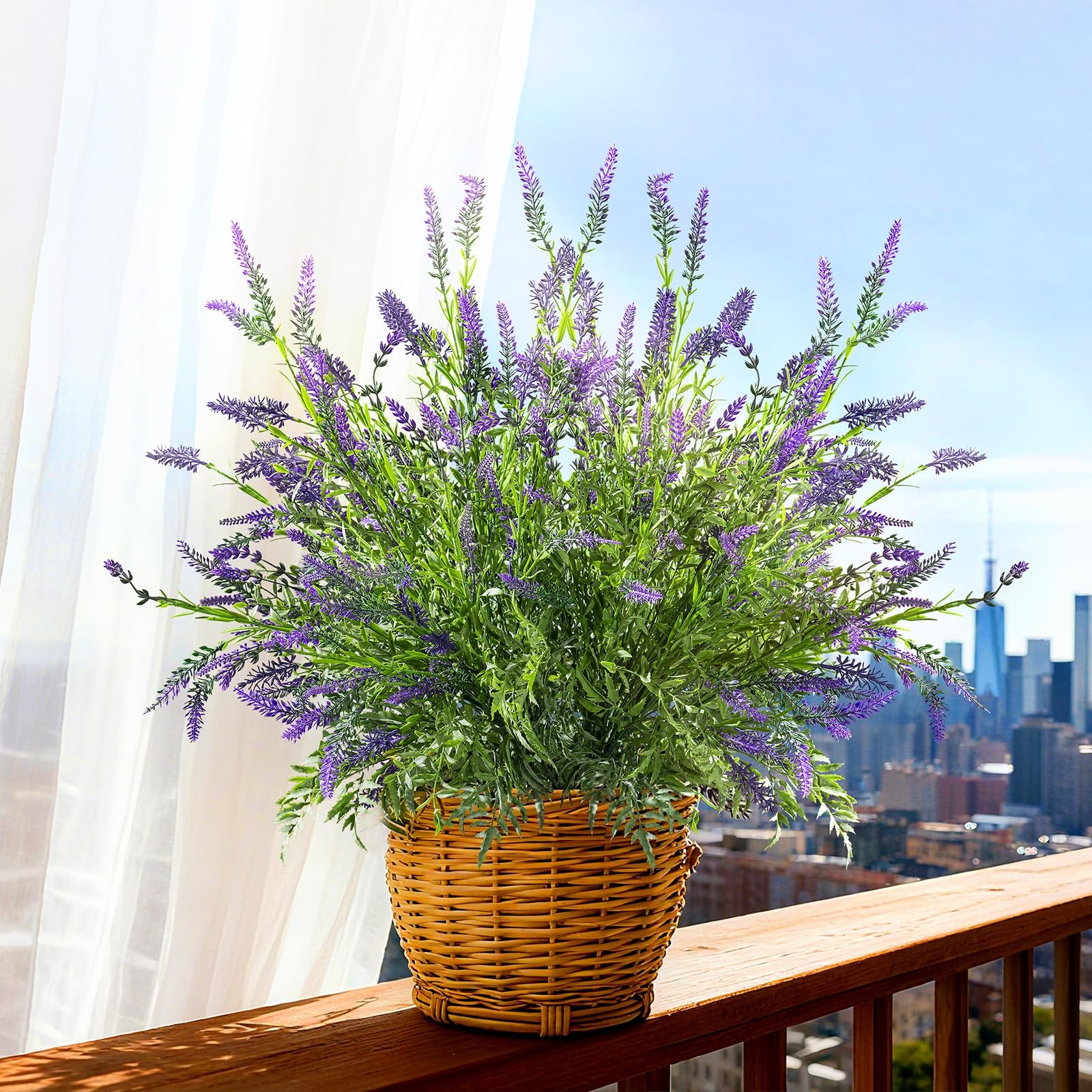 2 Bundles Artificial Lavender Flower Artificial Greenery Stems Fake Lavender …