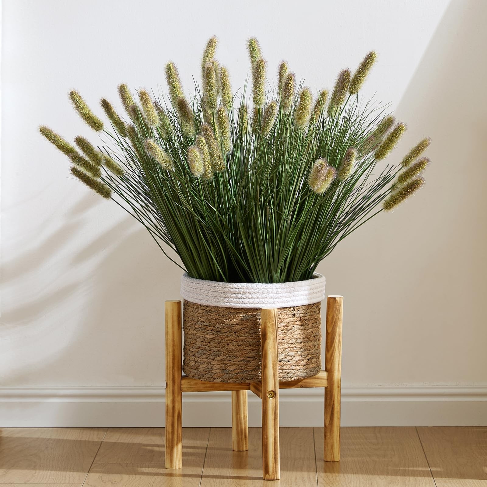 24 inches Extra Lush Artificial Reed Grass (6pcs), Luxury Fake Plants with 10…