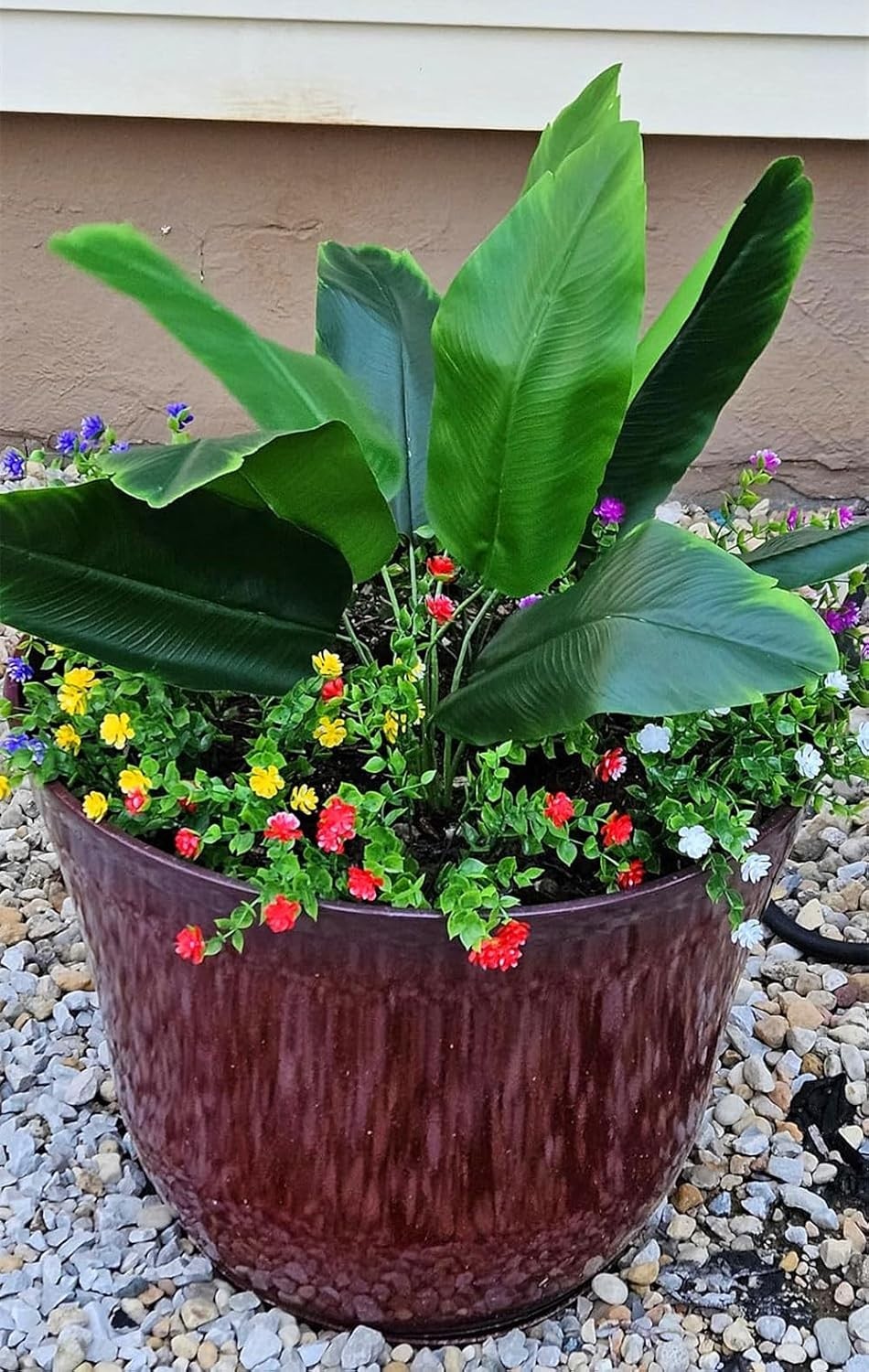 Fake Bird of Paradise Plant Artificial Banana Tree 30 Inch 2 Pack, Tropical M…