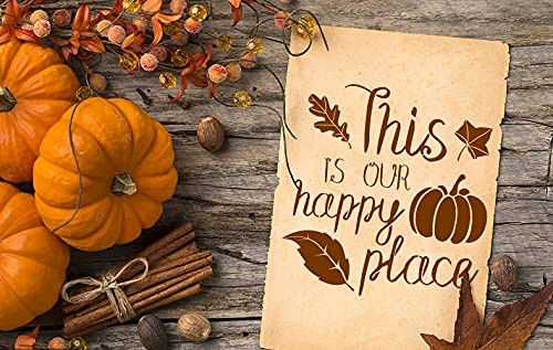 8Pcs Fall Painting Stencils Thanksgiving Drawing Templates Stencils Autumn