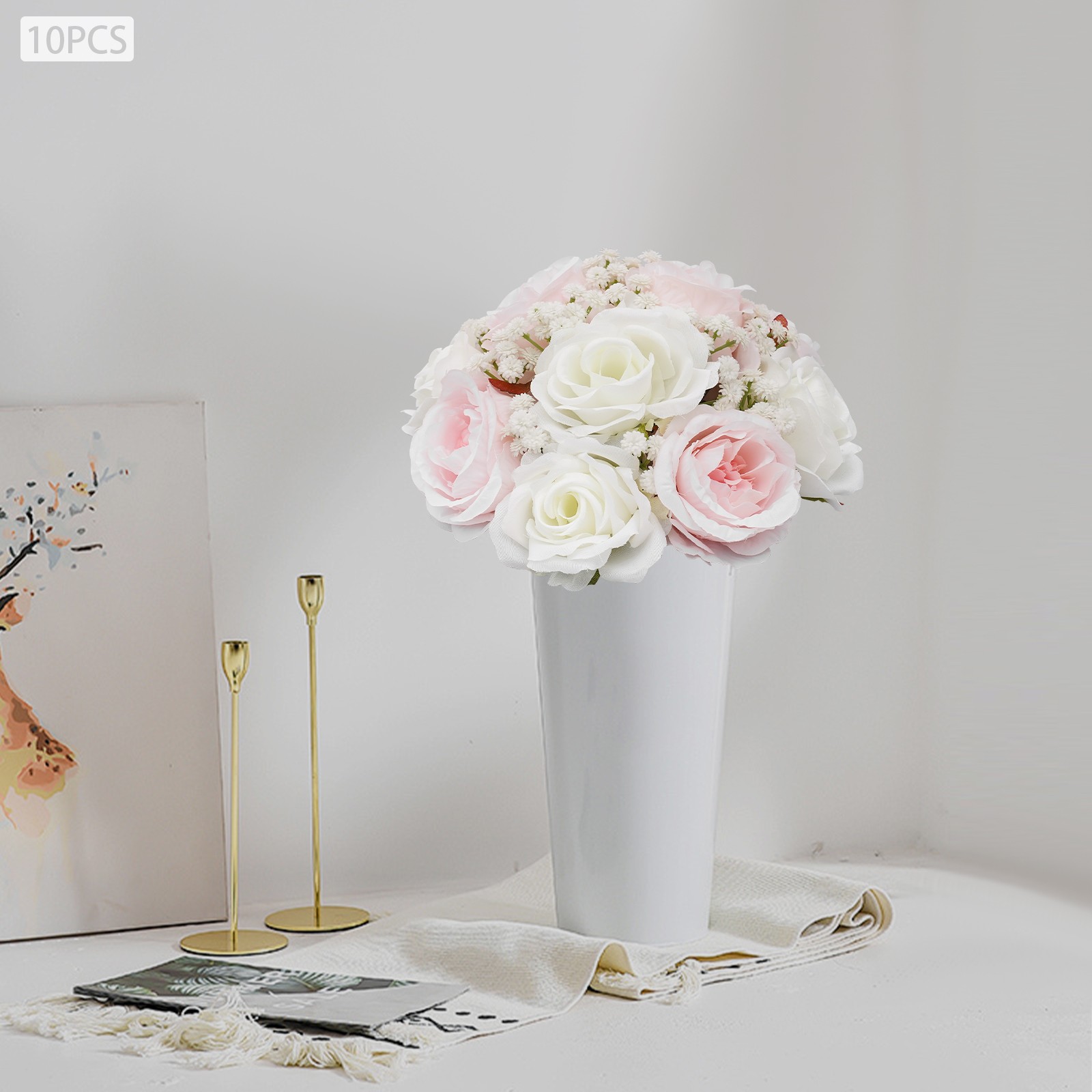 Wedding Flower Balls For Centerpieces 10Pcs Artificial Flower Ball Arrangement