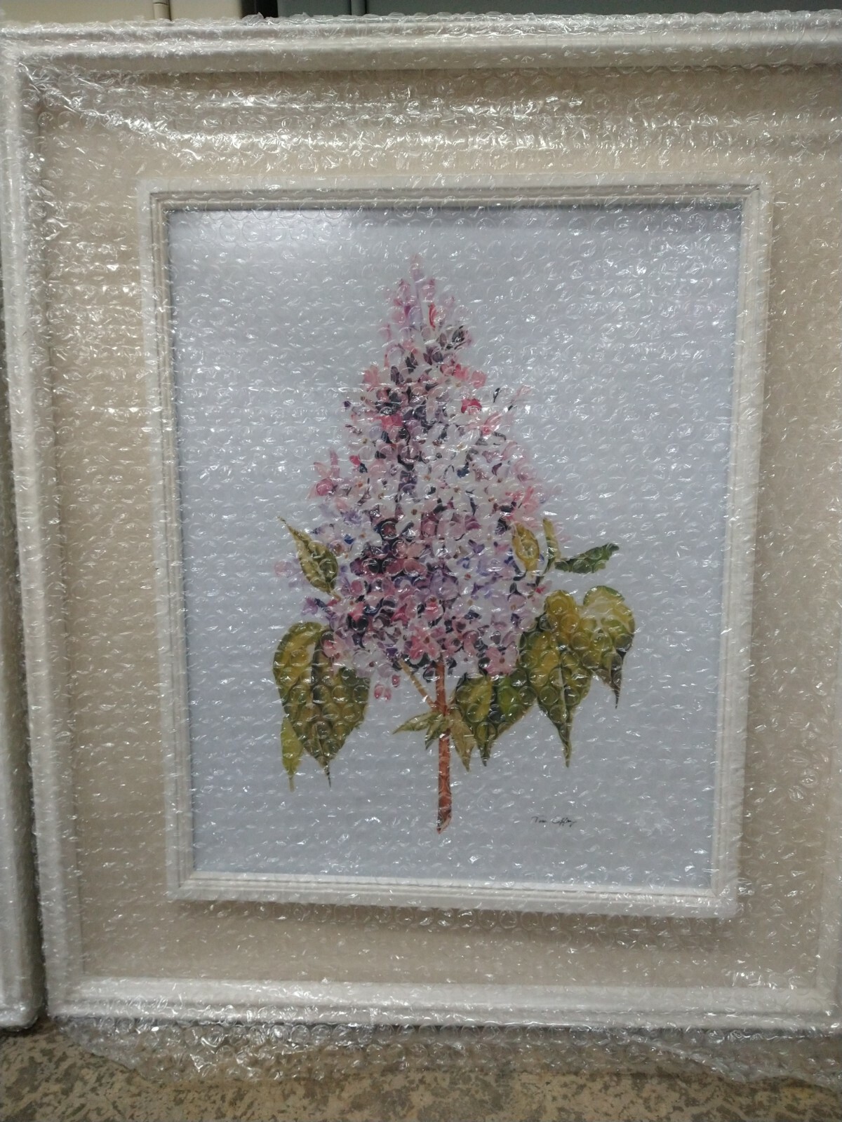 RAZ Imports Homestead 20.5-inch Lilac Framed Print, Decor for Your Home