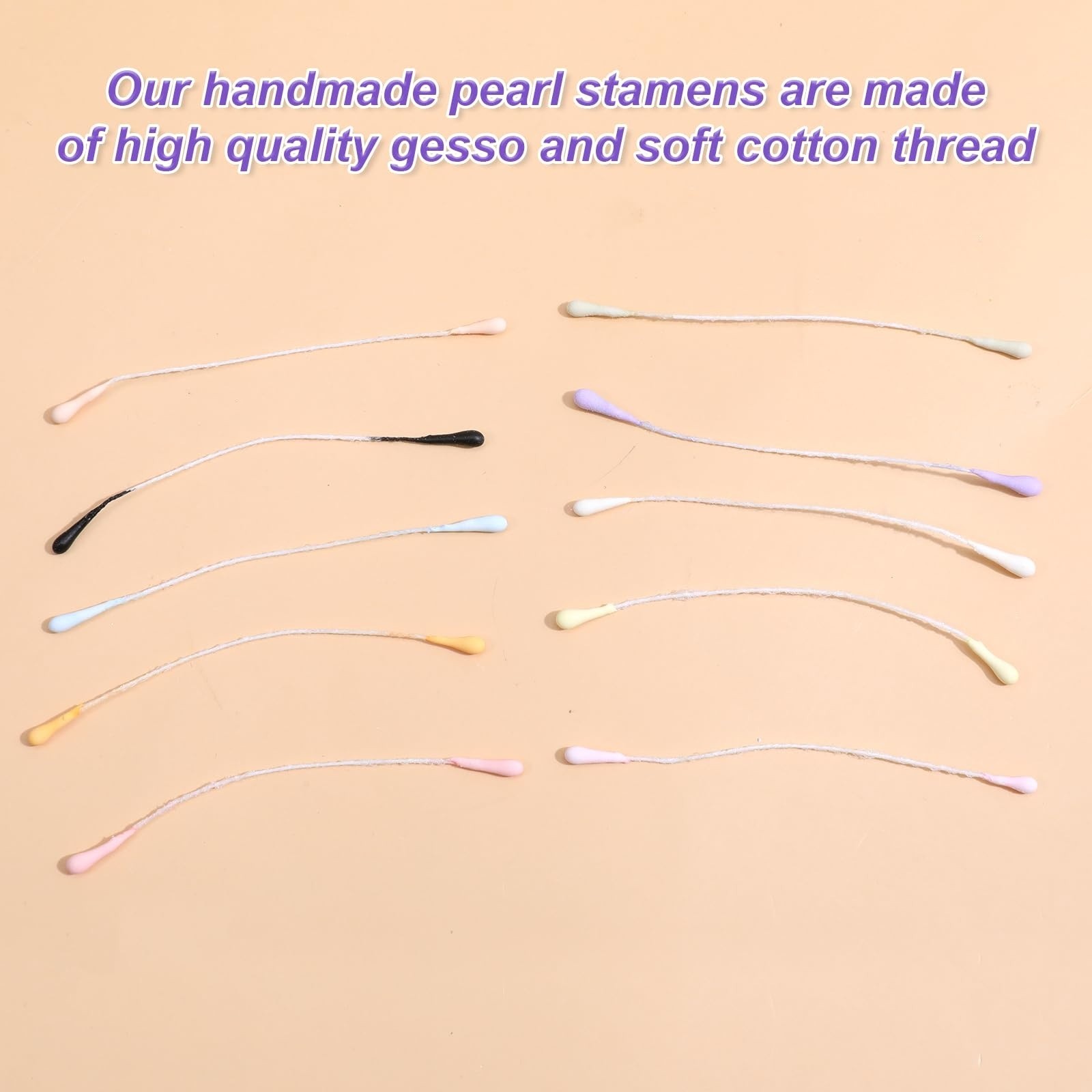 10 Colors DIY Craft Artificial Flower Stamens For Bouquet, Party Scrapbook Decor