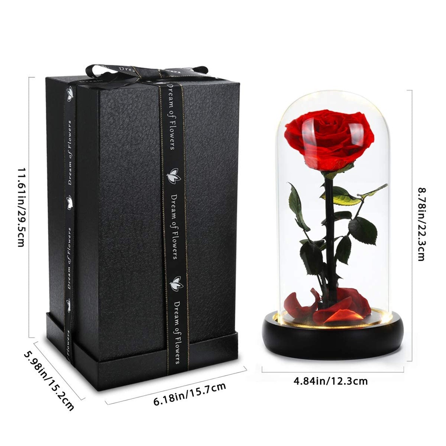 Dream of Flowers Birthday Gifts for Women,Beauty and The Beast Rose, Handmade…