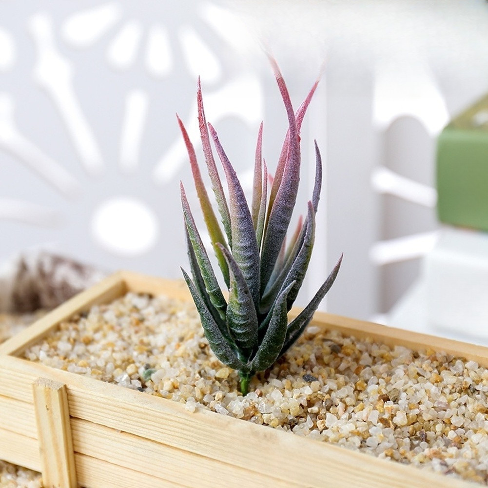PVC Fake For zebra Aloe Plant for DIY Interior Wall Decor Home Office 12cm Tall