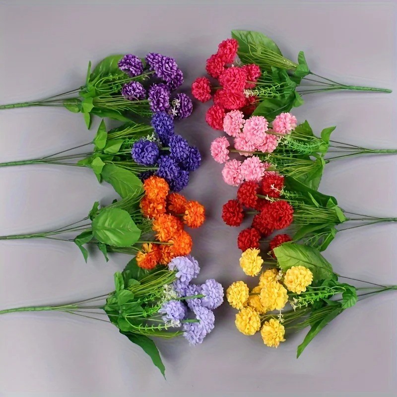 Artificial Flowers Silk Fake Plants UV Resistant Home In/Outdoor Garden Decor