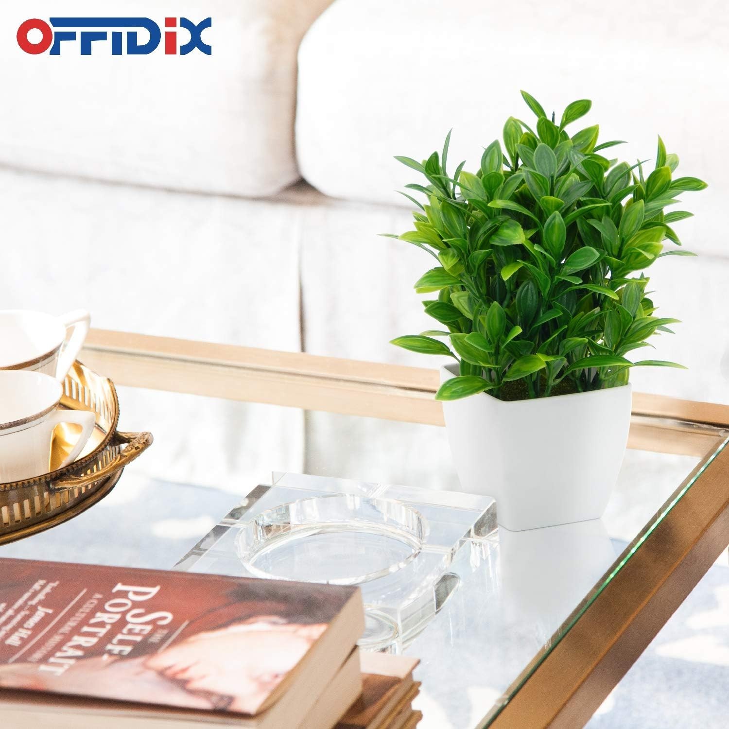 Versatile Faux Eucalyptus with White Vase – Ideal for Gift & Decoration