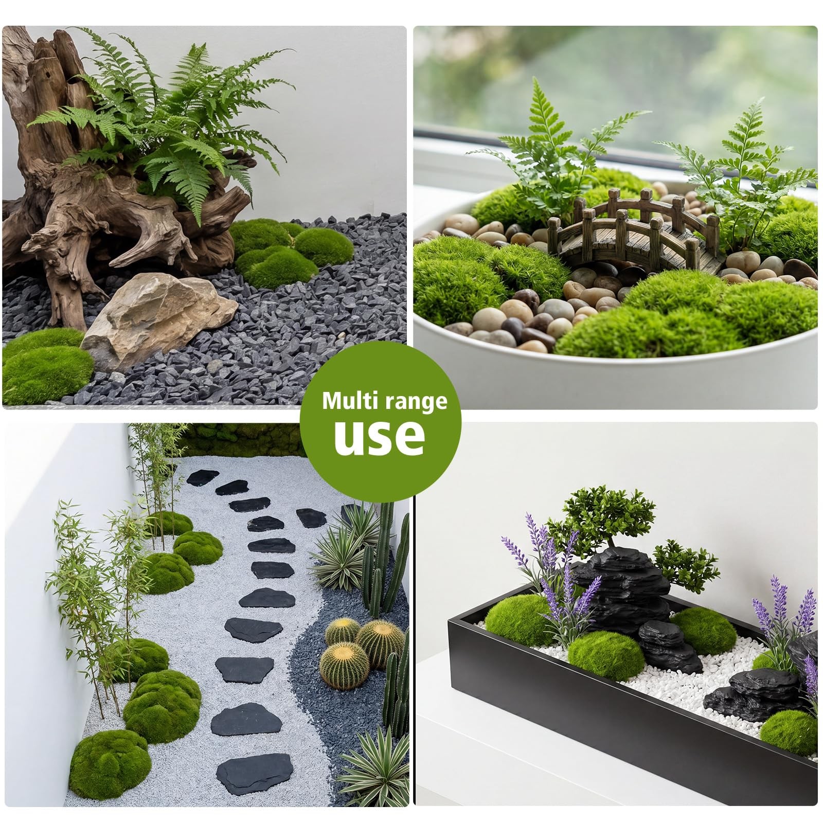 6 PCS Artificial Moss Blocks Decorative Stones For Garden Tank Decoration