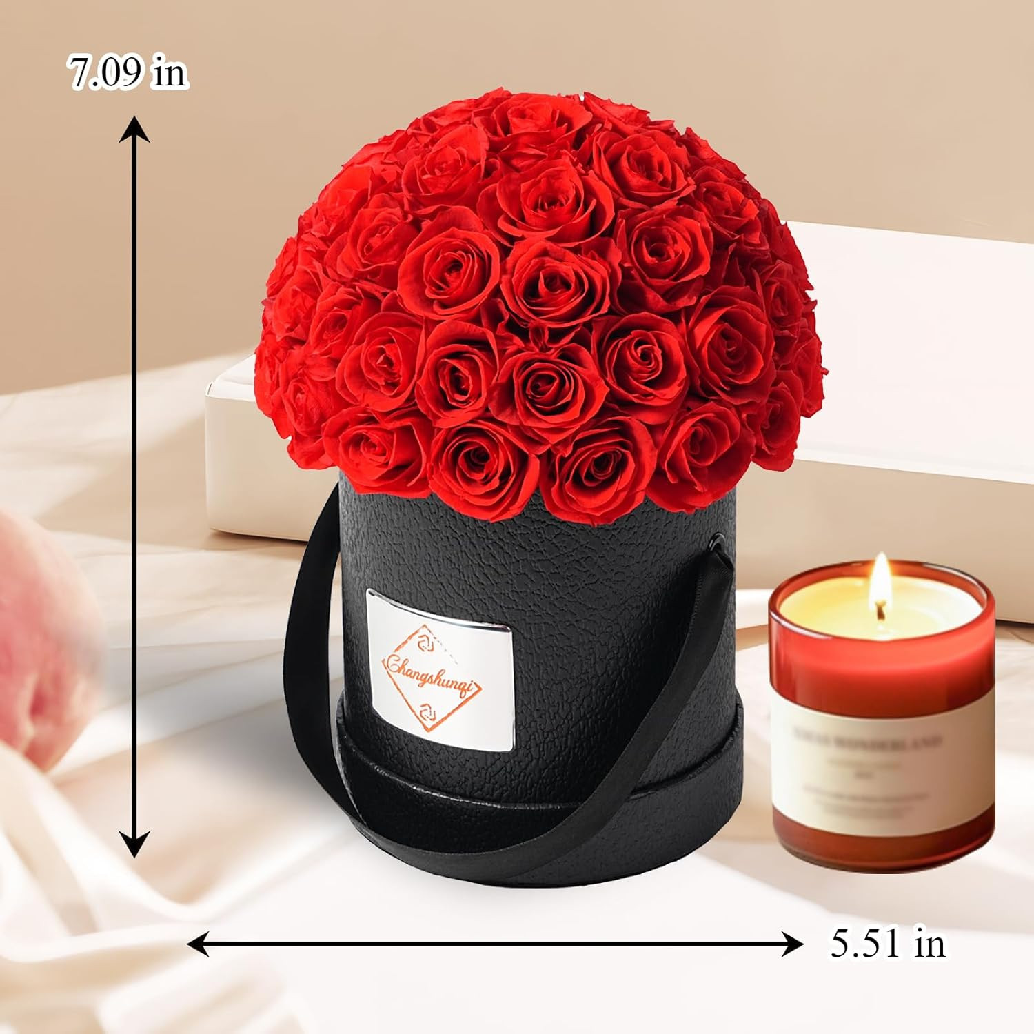 Flowers Roses Forever Gifts for Women – 49 Preserved Flowers Real Roses Birthday