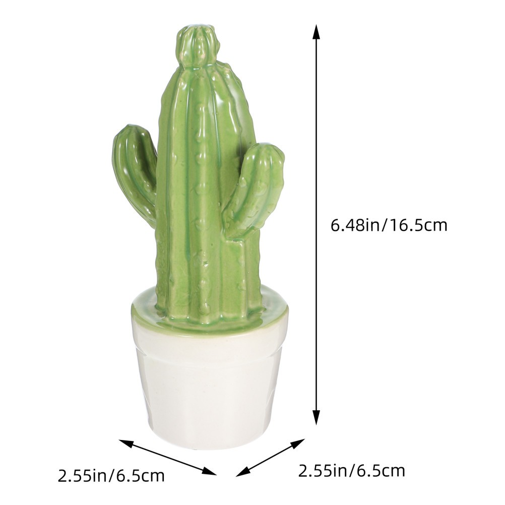 Artificial Small Ceramic Cactus Plant Fake Bonsai Ornament For Office Home