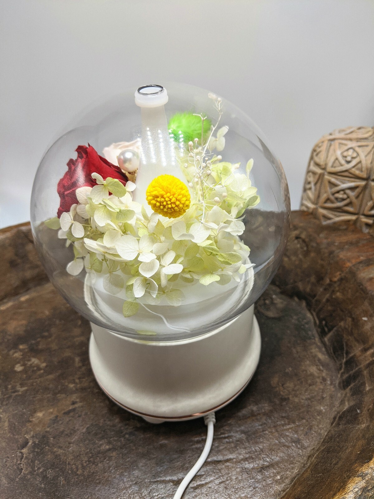 Essential Oil Diffuser Speaker Bluetooth WHITE Humidifier w/ LED Night Light