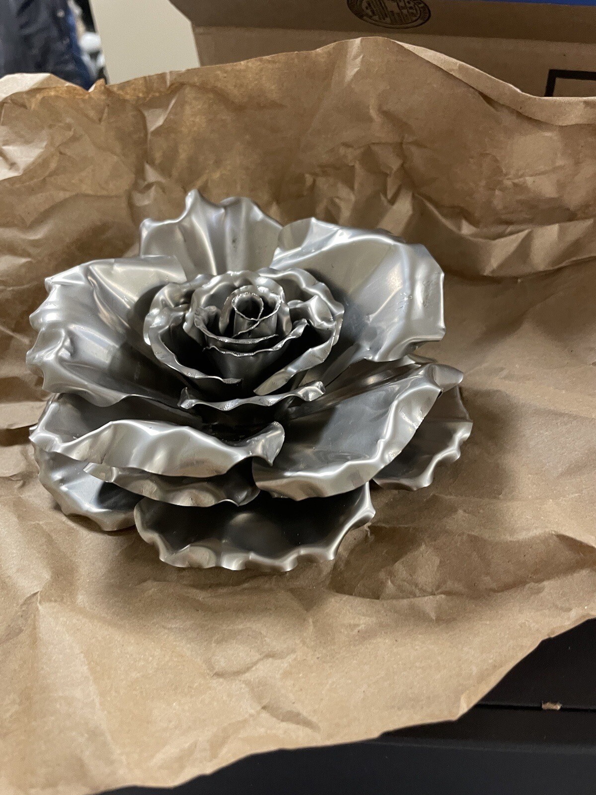 Metal Rose Flowers, handcrafted, bent, and welded. $15/Rose.