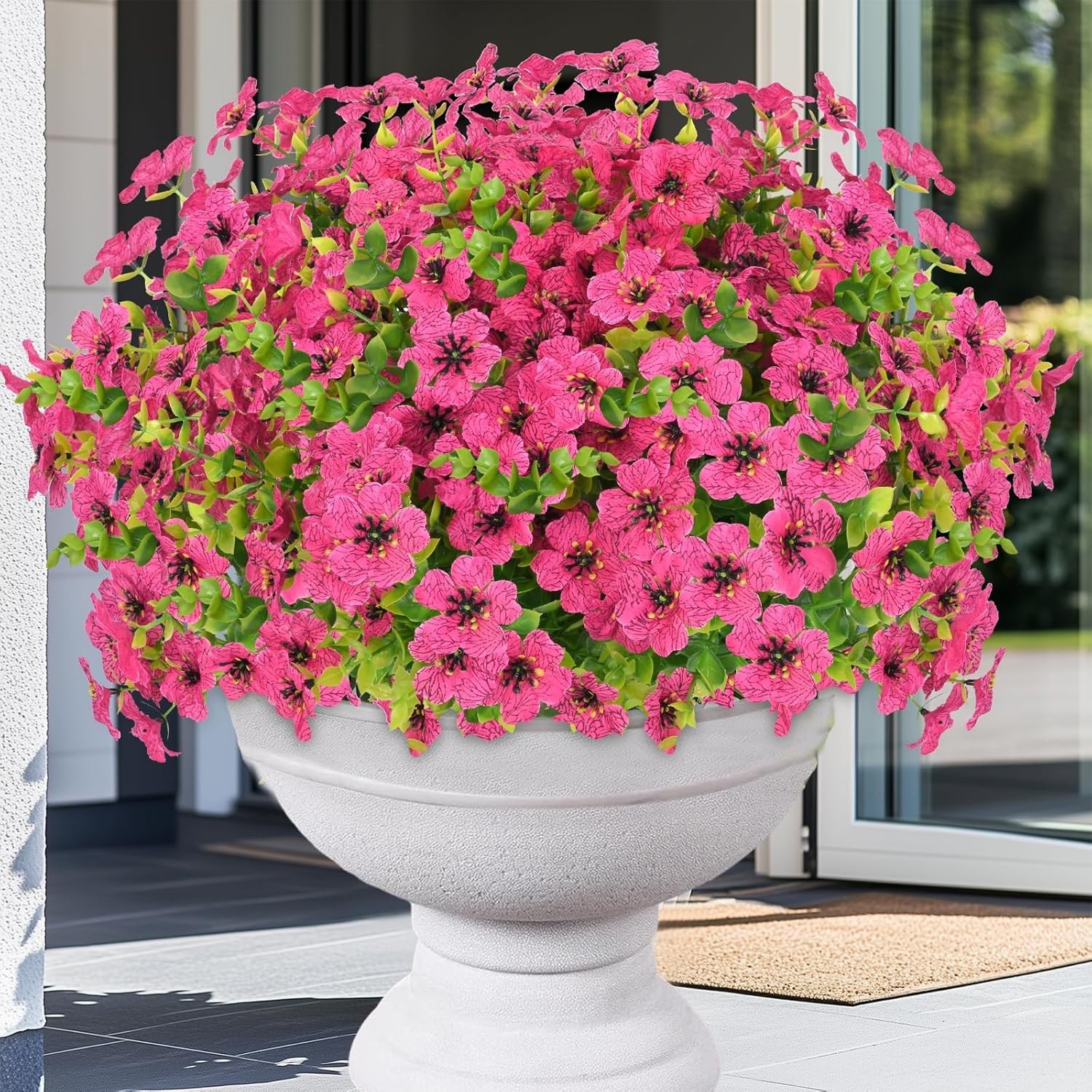 Artificial Flowers for Outdoors, 9 Bundles Artificial Plants & Flowers Outdoo…
