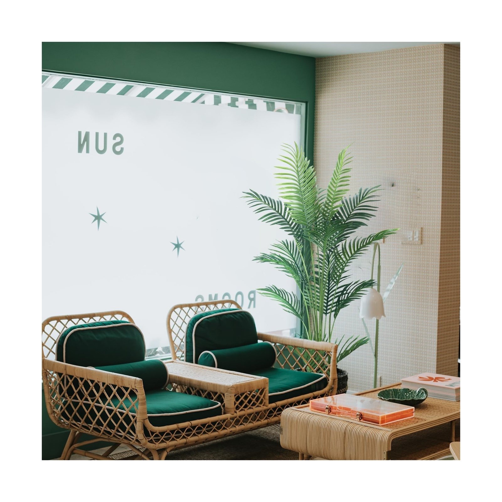 4.5FT 2Packs Artificial Palm Tree,Faux Areca Palm Plant with Real Touch Leave…