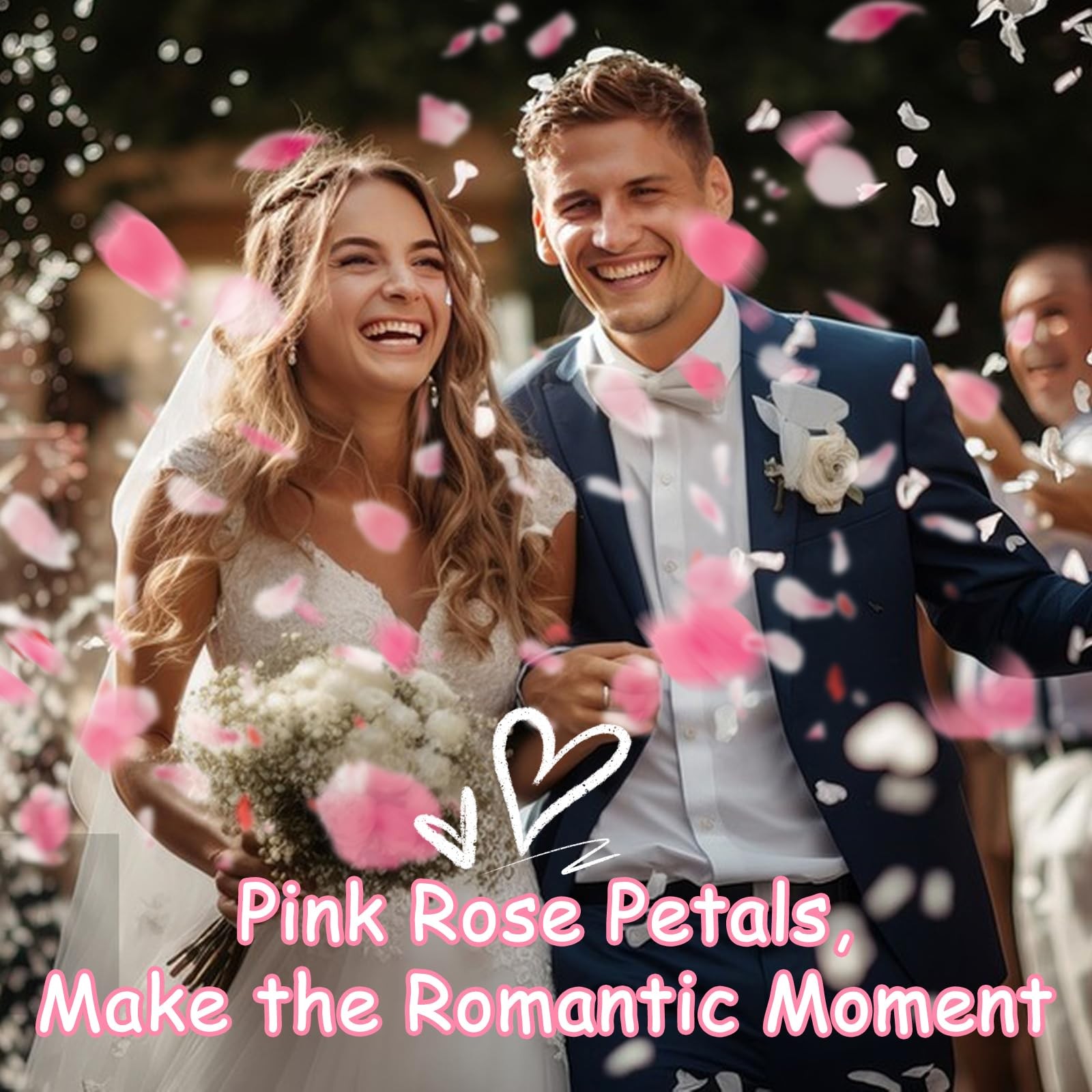 180+ PCS Real Freeze Preserved Pink Dried Rose Petals Wedding Flower Decor