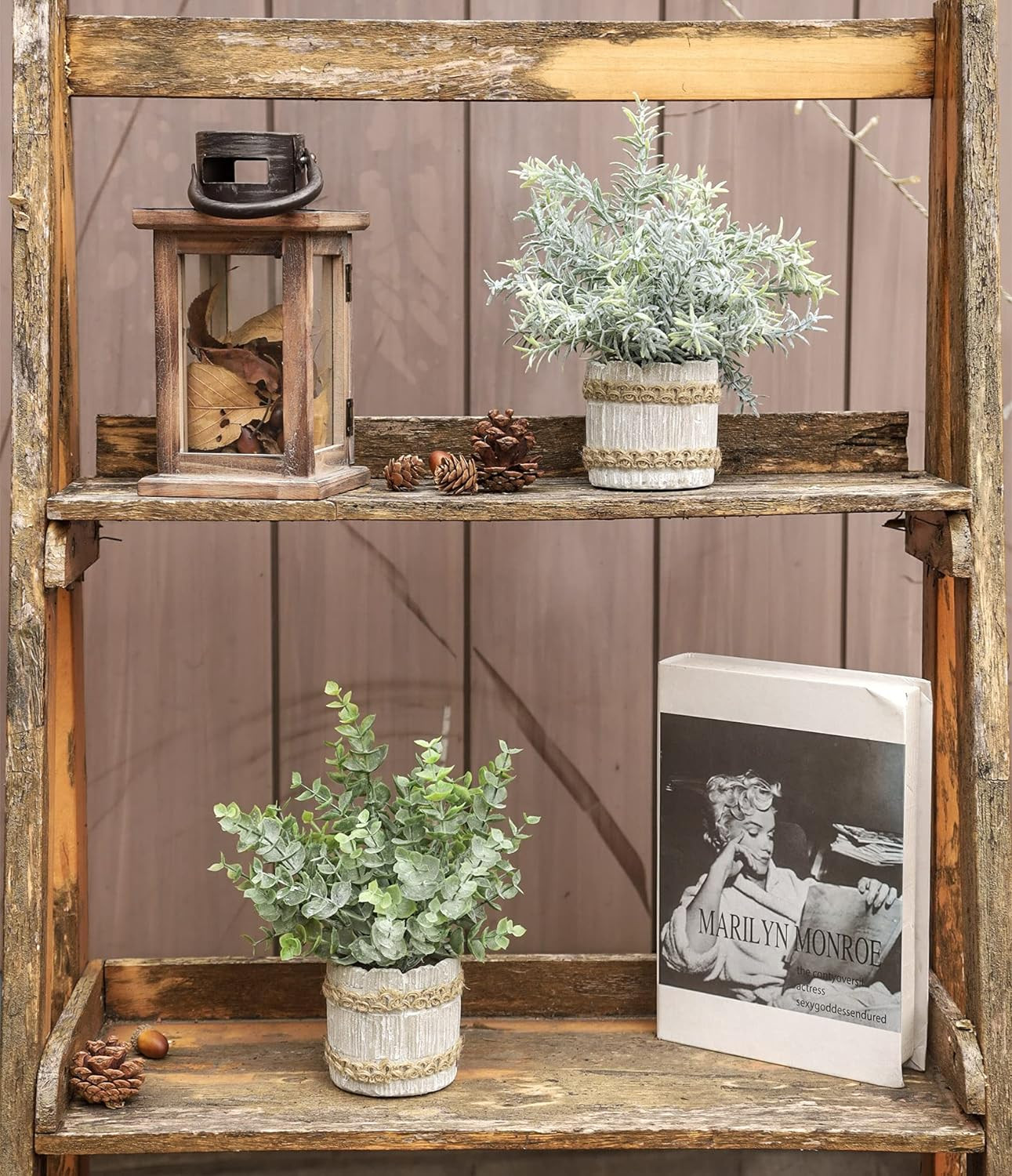 4 Pack Small Fake Plants for Home Office Farmhouse Bathroom Bedroom Desk Decor