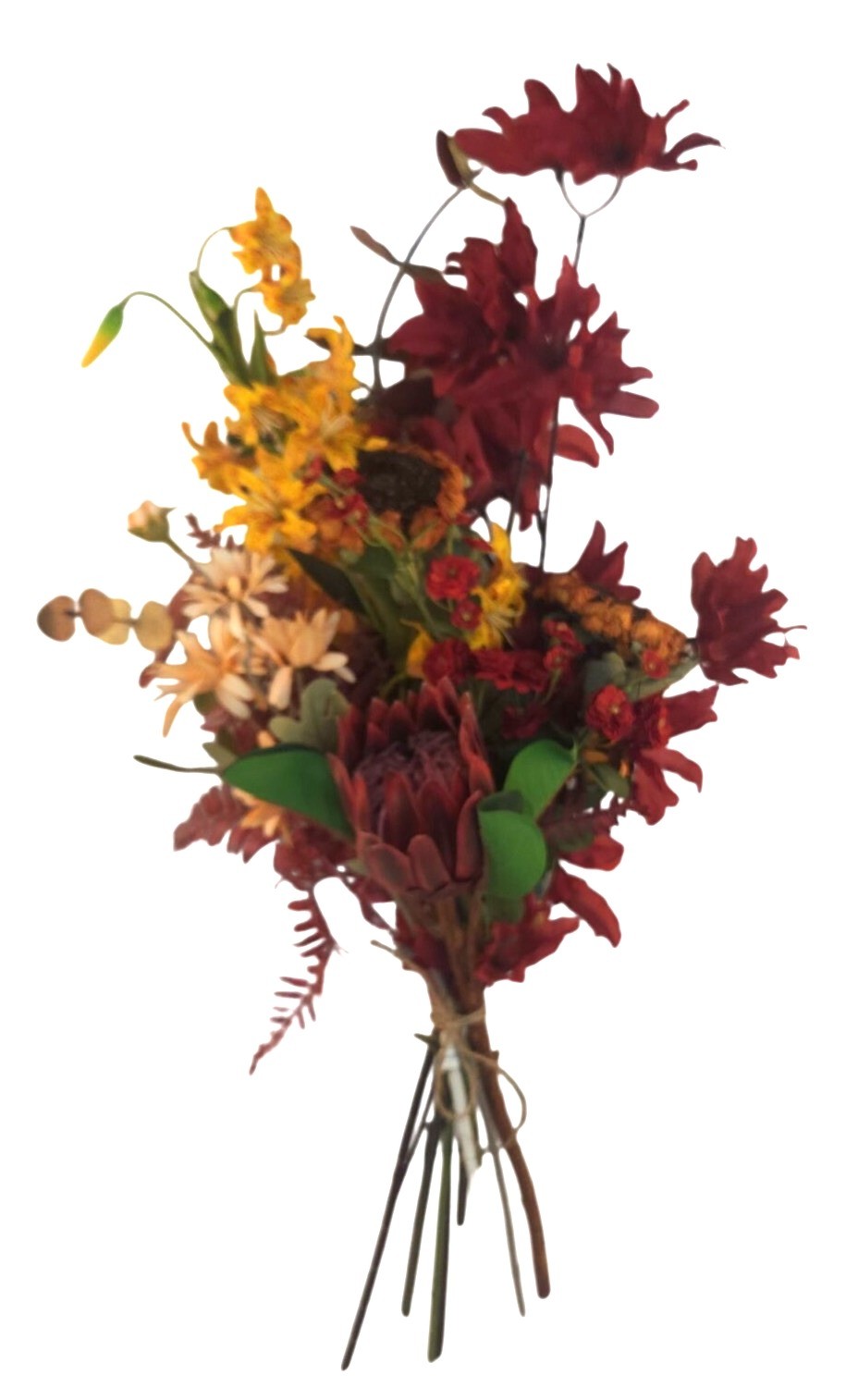 Artificial Mixed Floral Bouquet With Sunflowers Protea Lily & Daisies 20-25 Inch