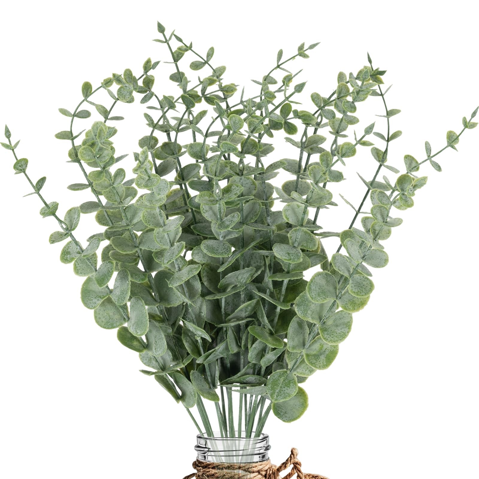 20pcs Eucalyptus Stems Artificial Eucalyptus Leaves Stems Artificial Fake Flo…