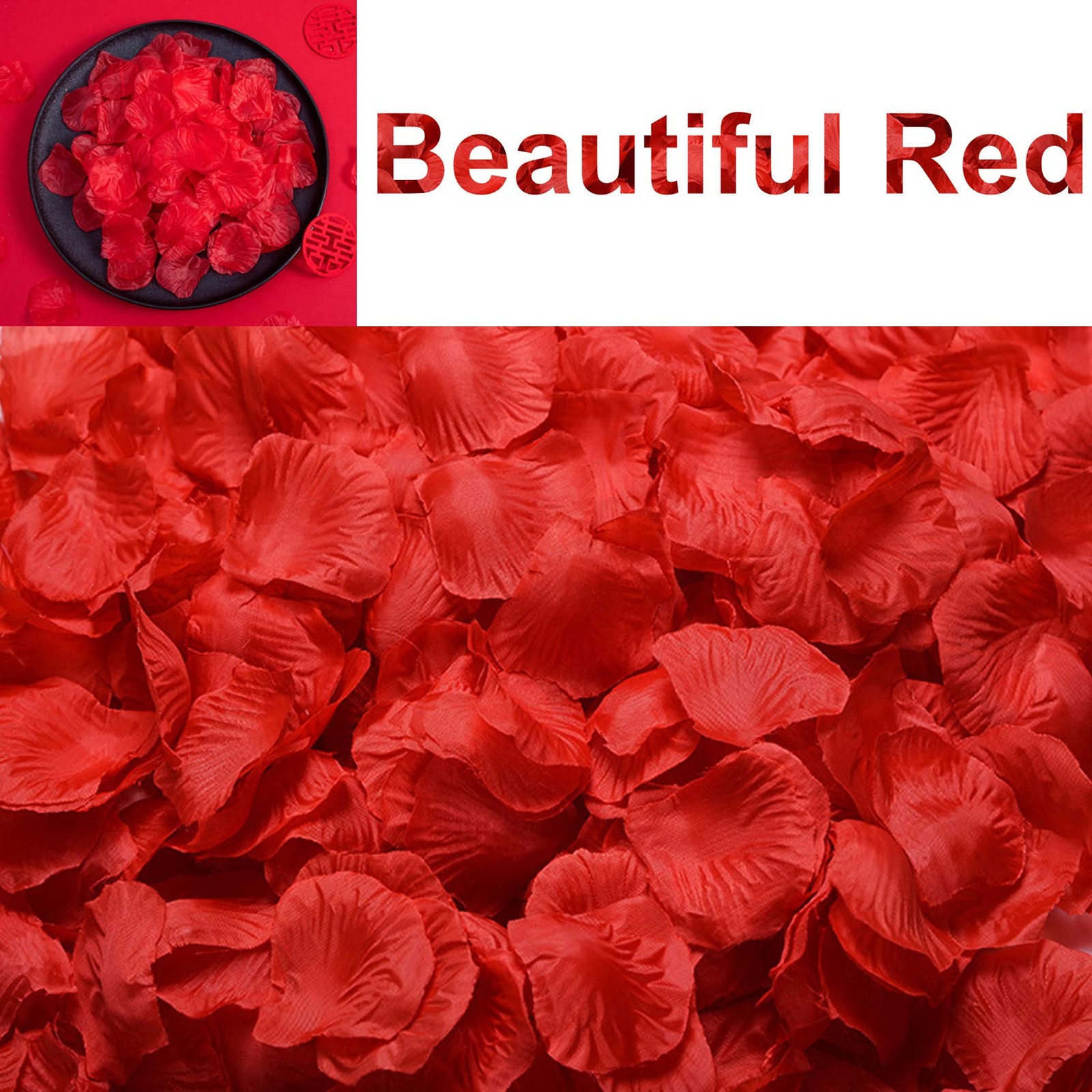 3000PCS Fake Rose Petals for Romantic Night Romantic Festive Atmosphere Creat…