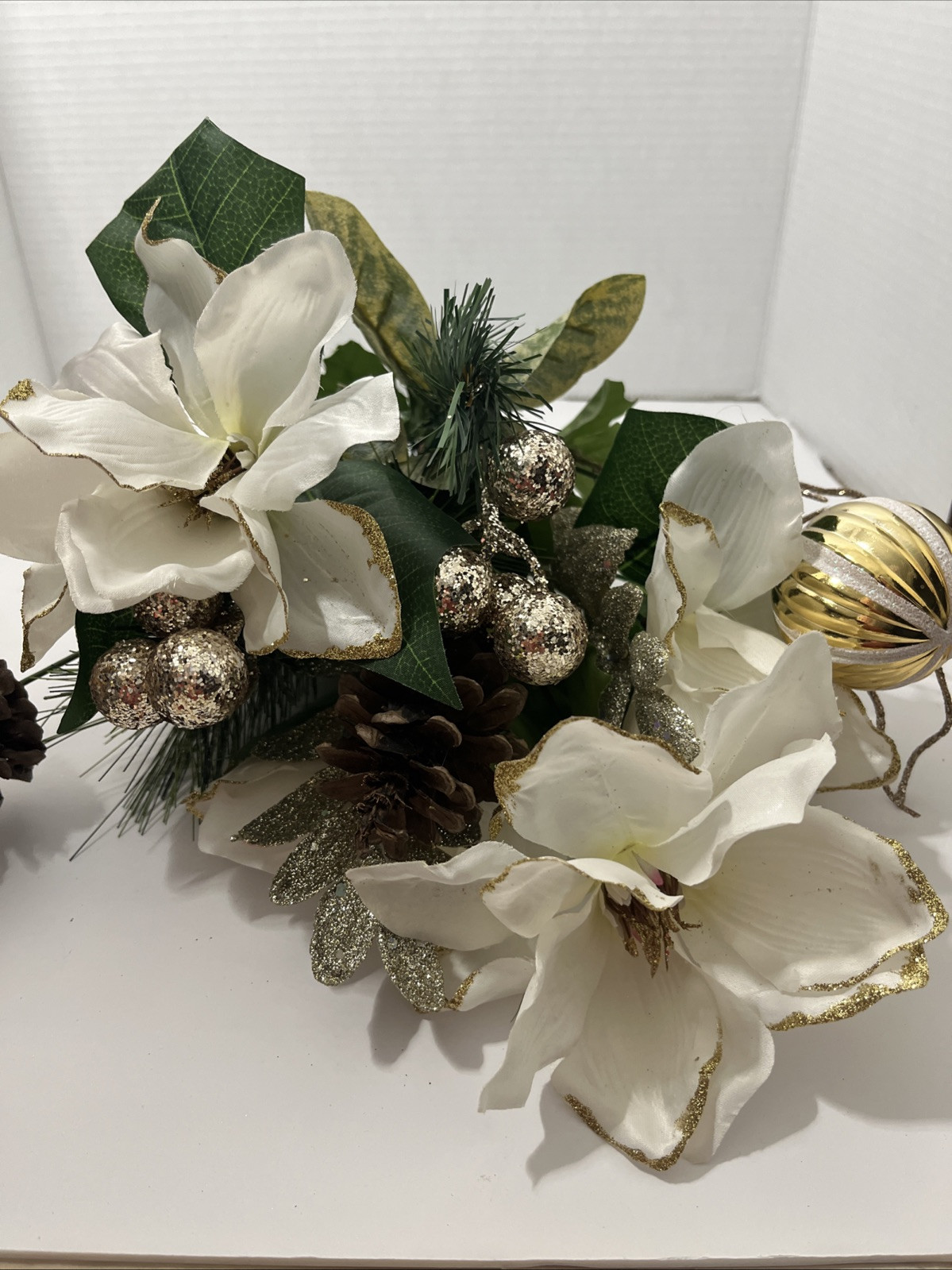 1 Mainstay Amaryllis Ornament Bouquet Artificial Flowers 20 Inch Decor NWT
