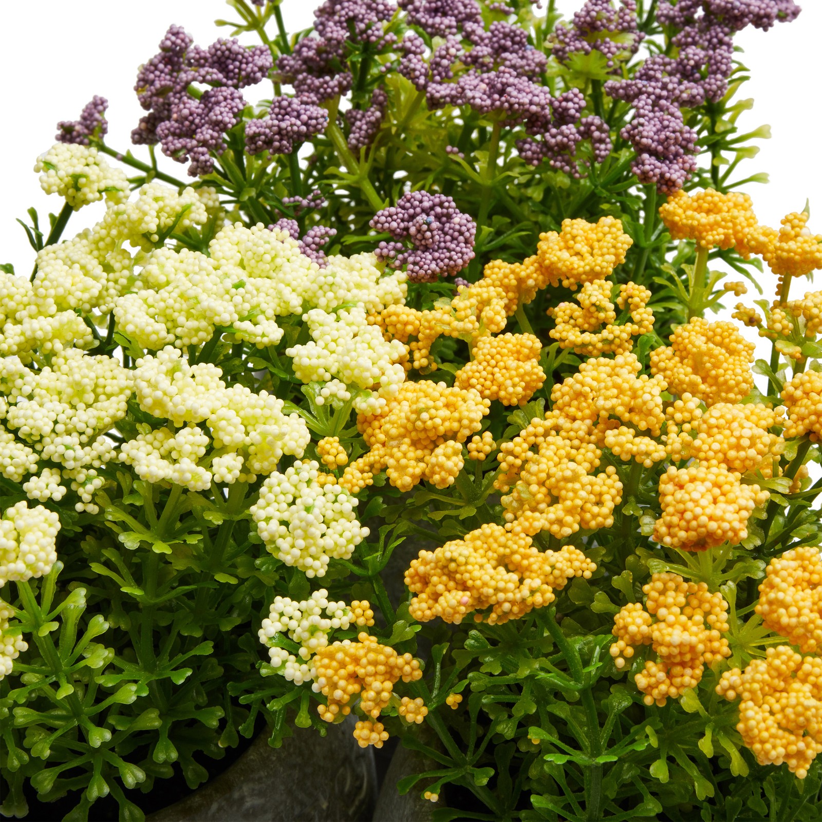 Faux Flowers-3-Piece Assorted Natural Lifelike Floral 6.25 In Tall Arrangements