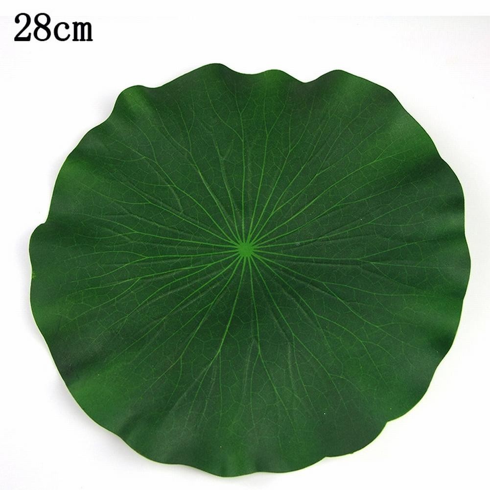 10/17/28cm Artificial Fake Lotus Leaf Water Lily Pads Floating Pool Plant Decor
