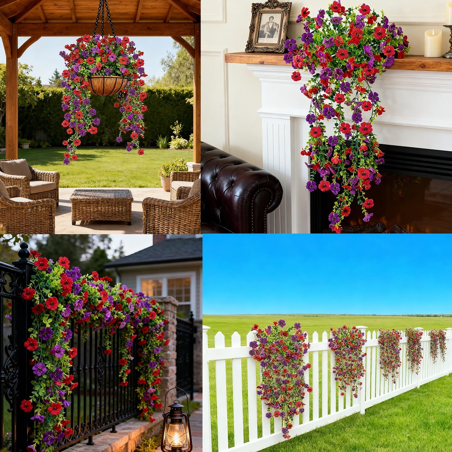 Artificial Flowers for Outdoors Fake Silk Flower Outdoor UV Resistant Garden …