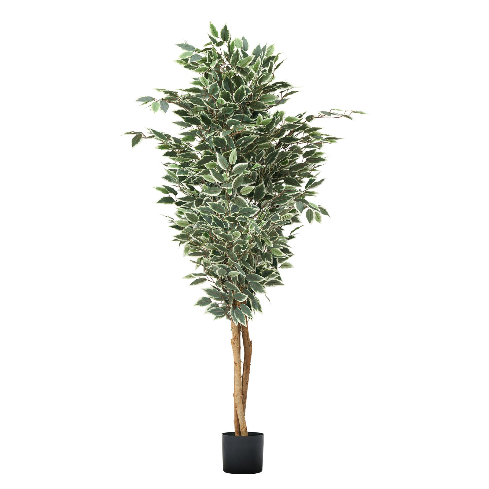 Uimoso Artificial Ficus Tree 6ft Tall Faux Silk Plant Potted Indoor Home Decor