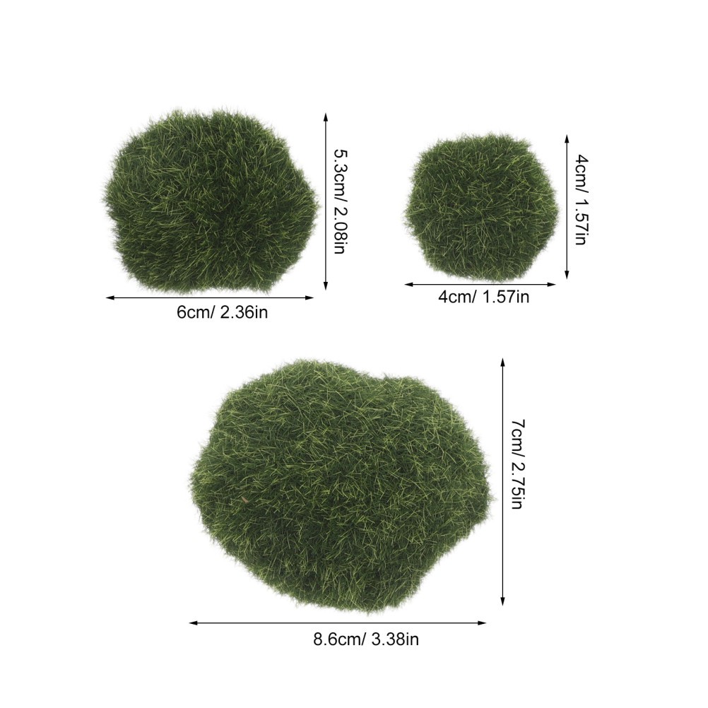 4Pcs Reusable Faux Moss Rocks Lifelike Artificial Stone for Indoor Outdoor Decor