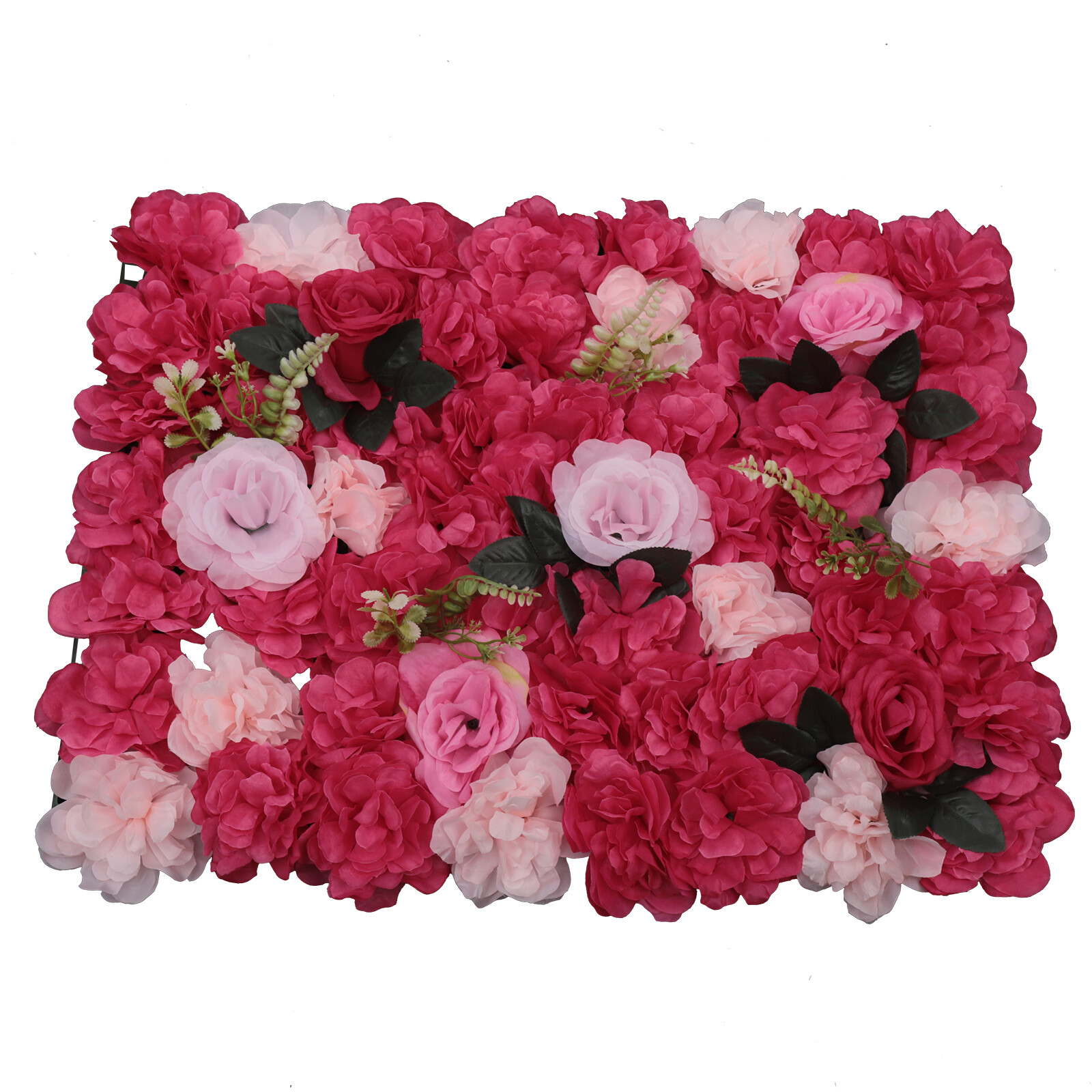 12Pcs Artificial Flower Wall Panels Red And Pink Rose Wall Panels Backdrop Decor