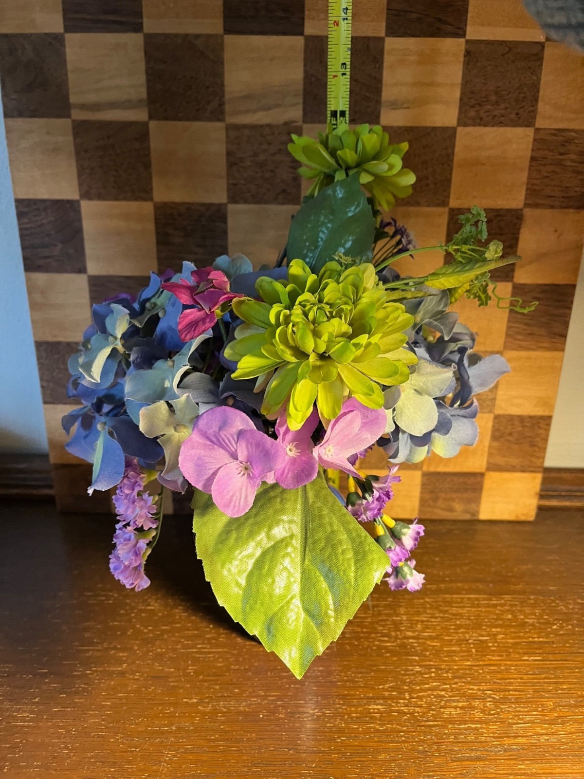 Floral Arrangement in Blue Vase