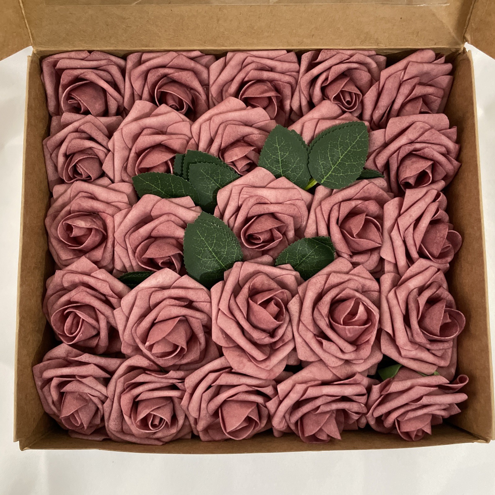 100 pc Artificial Roses w/stems, Dusty Rose, Bulk, DIY wedding, Centerpieces
