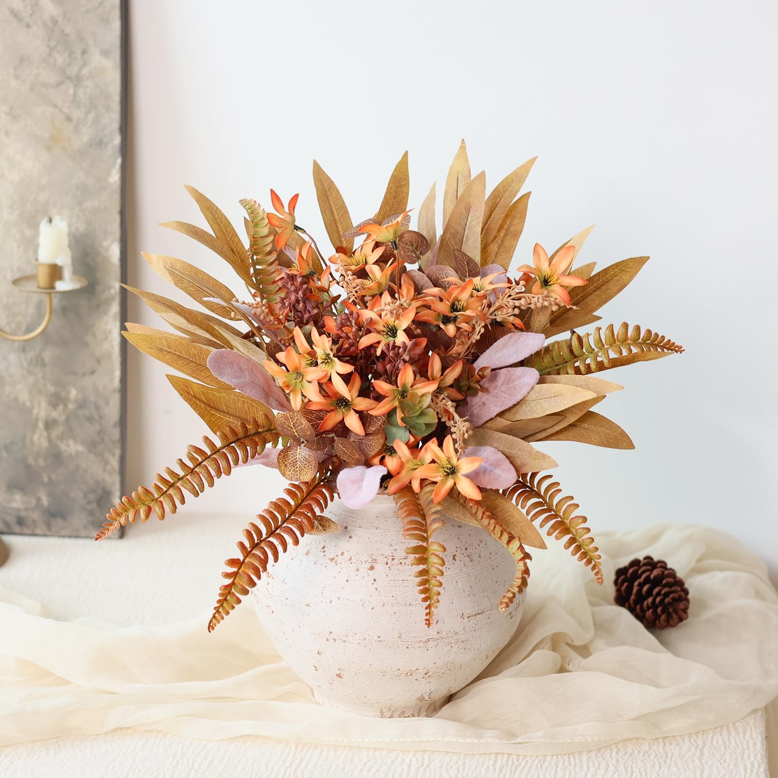 Artificial Greenery Stems Box Set for Fall Decor (Pack of 70pcs) with 8 Kinds…