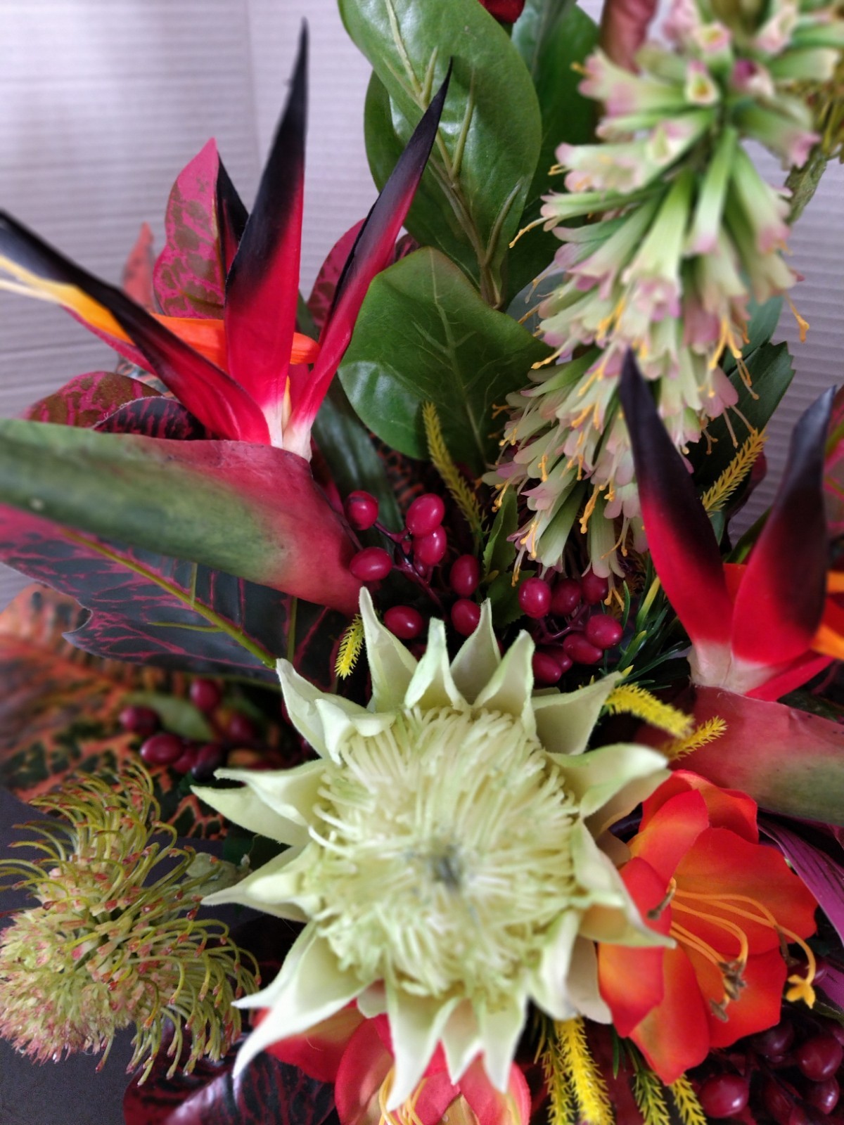Artificial Tropical table centerpiece