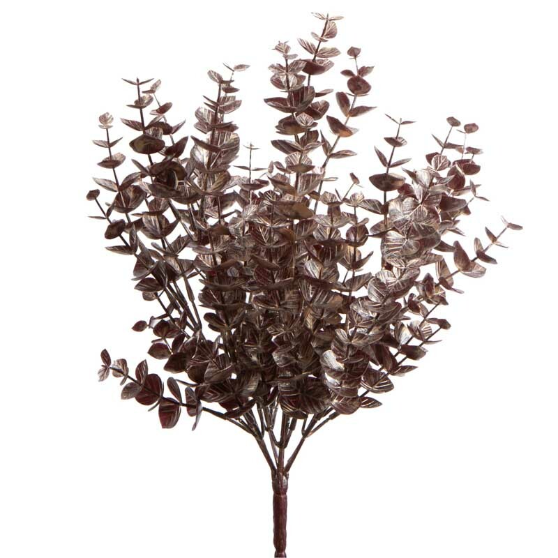 Factory Direct Craft Burgundy Artificial Eucalyptus Bush