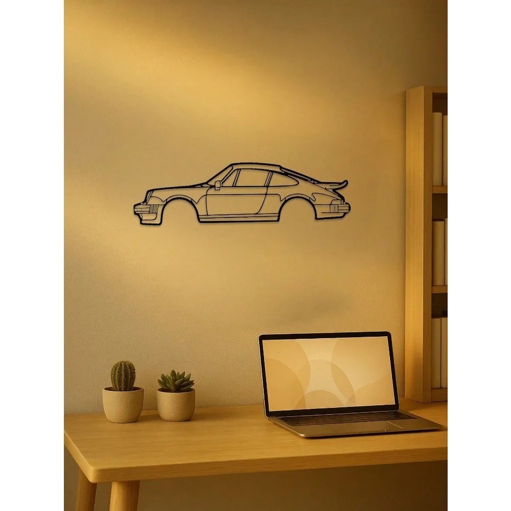 Vintage Metal Wire Sports Car Wall Art – Man Cave Garage Living Room Decor Gift