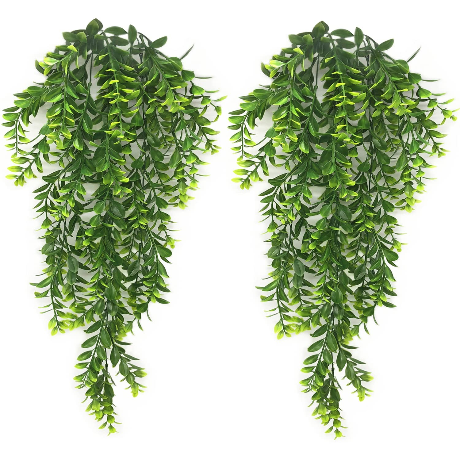 Artificial Vine, Fake Hanging Plants Plastic Leaf Ivy Greenery Christmas Garl…