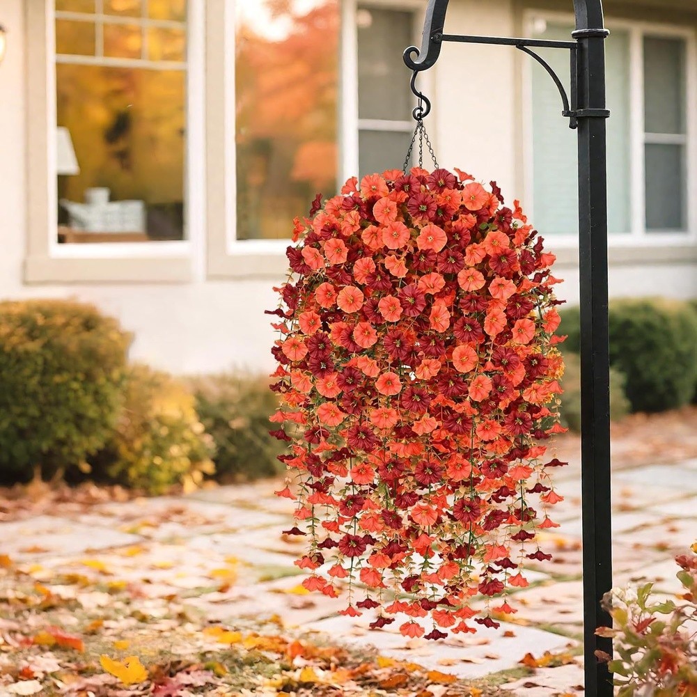 77 25cm Artificial Eucalyptus Vine with Morning Glory for Mantel Decor
