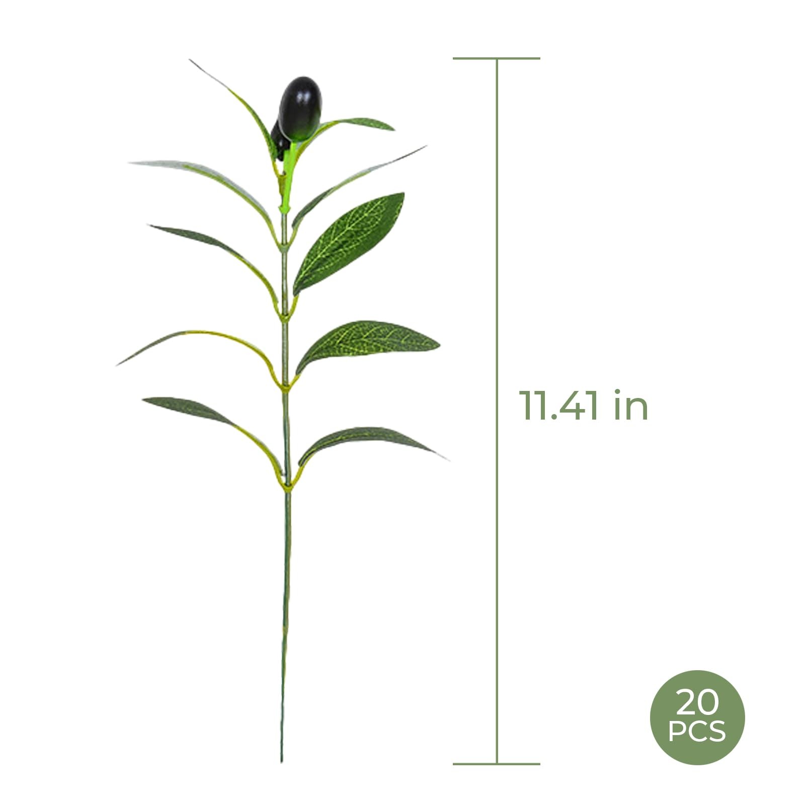 20Pcs Artificial Olive Tree Branches with Lifelike Olives, Faux Olive Leaves …
