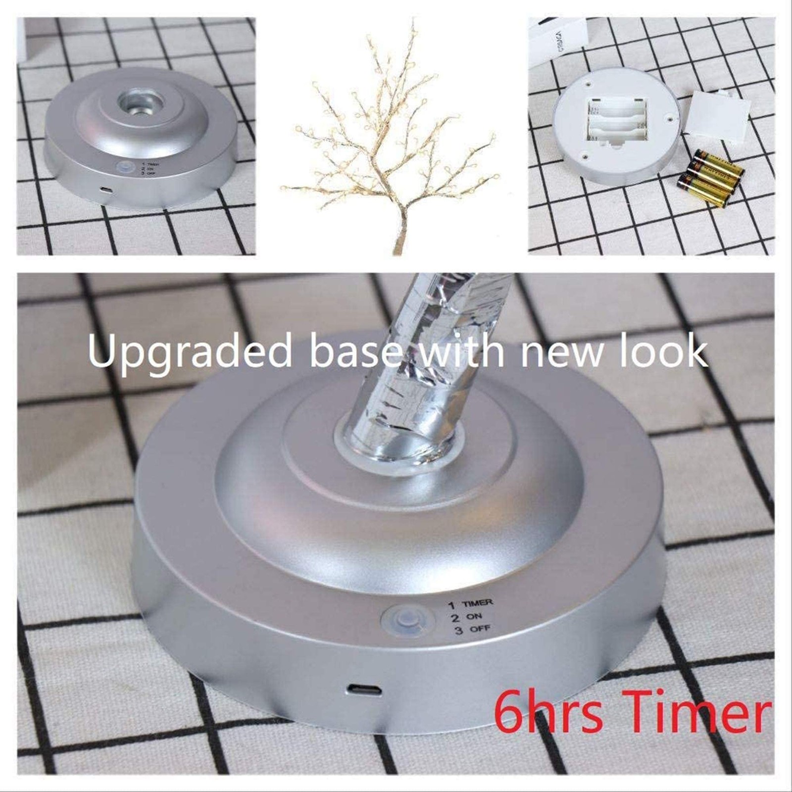 90 LED Bonsai Tree Light Tabletop Artificial Lamp Battery USB Warm White Glow