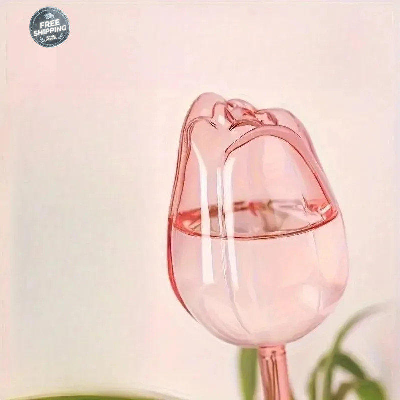 Pink Tulip Watering Globes Auto Plant Drip Irrigation Indoor Outdoor Tools