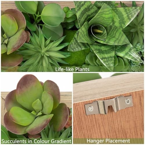 Succulents Wall Decor Hanging Artificial Plants Fake Snake Plants 15.7 inch #1